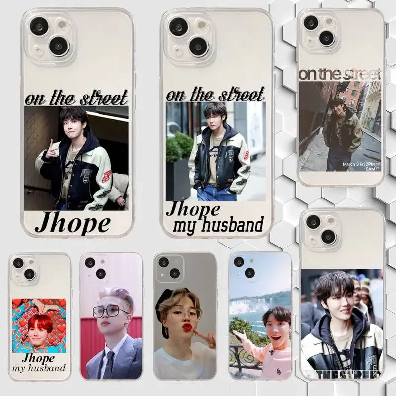 B-T-S- J-HOPE- B-Bulletproof- Phone Case For iPhone,11,12,Mini,13,14,15,Pro,XS,Max,X,8,7,6s,Plus,5,SE,XR Transparent Shell