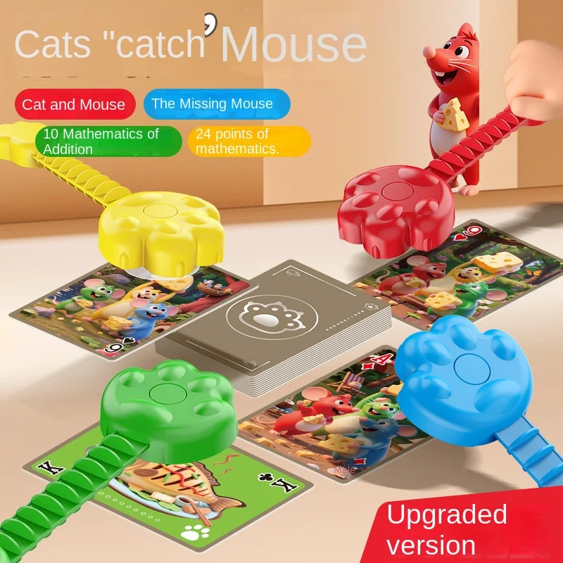 

Cats Catch Mice Board Games Kids Toys Family Party Social Games Funny Card Memory Logical Thinking Children Education Table Game