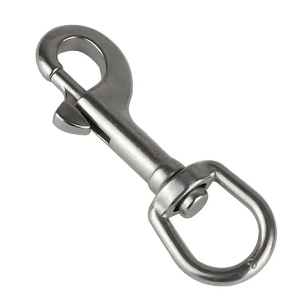 Perno giratorio de acero inoxidable para buceo, gancho de resorte a presión para equipo de esnórquel para mascotas, de plata 316, 1 piezas