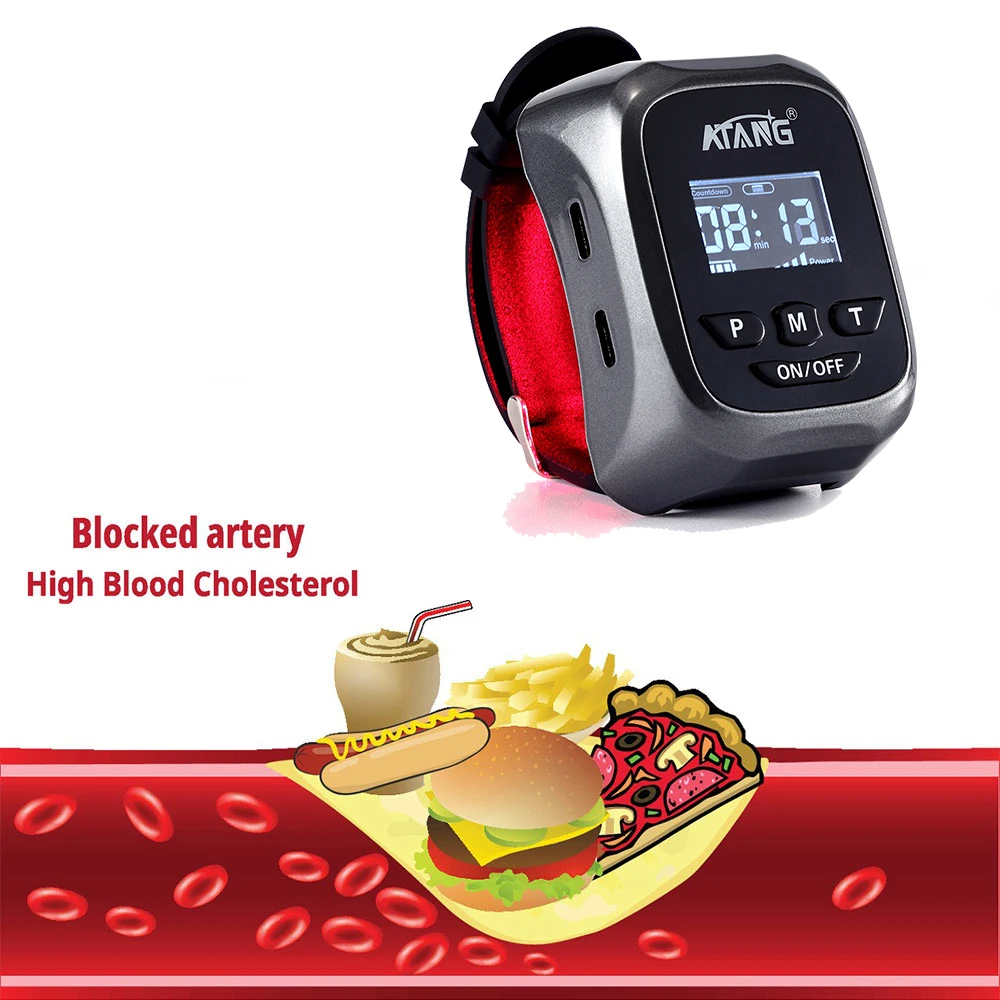 Blood Viscosity Laser Watch for High Blood Pressure Rhinitis Cholesterol Hypertension Low Level Laser Therapy