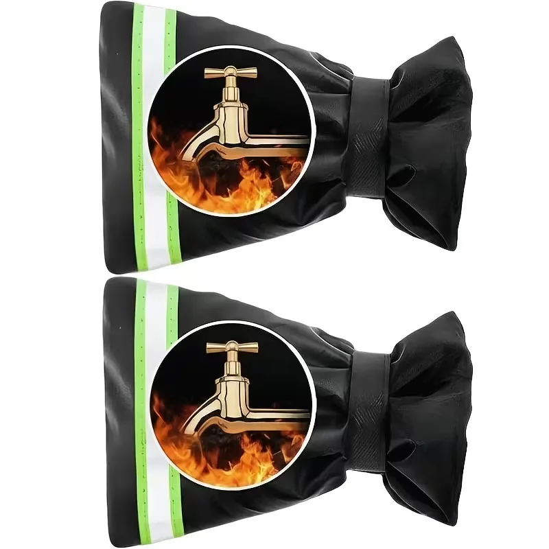 10 قطعة غطاء الصنبور الشتاء في الهواء الطلق مكافحة تجميد صنبور يغطي الأنابيب العزل الصقيع الغطاء الواقي قابلة لإعادة الاستخدام الحنفية حامي #2