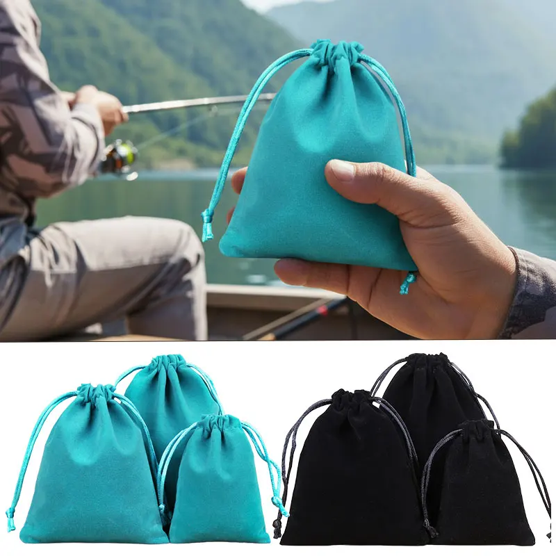 

Fishing Reel Protect Bag Portable Storage Bag with Drawstring for Tackle Accessories Wheel Reel Travel Case S M L