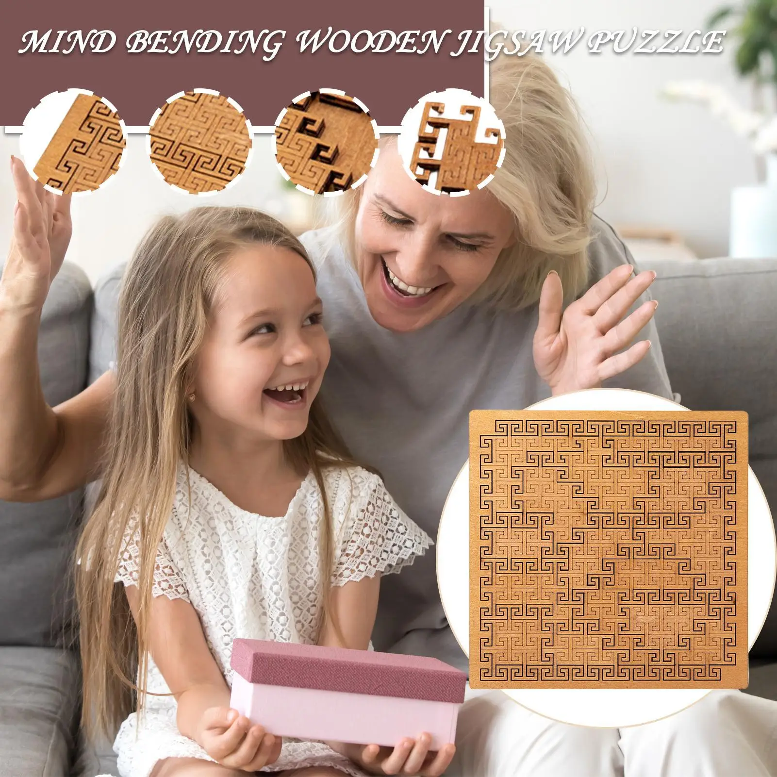나무 퍼즐 두뇌 자극 활동 미로 도전 나무 퍼즐 어린이 청소년 소년 소녀 크리스마스 교실 유치원용