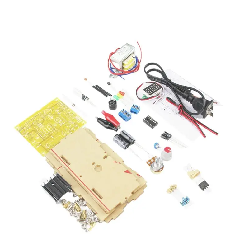[NEWA64Z!】 LM317 Adjustable Voltage Regulated Power Supply DIY Kit 220V Transformer Stabilized Power Supply Laboratory US PLUG