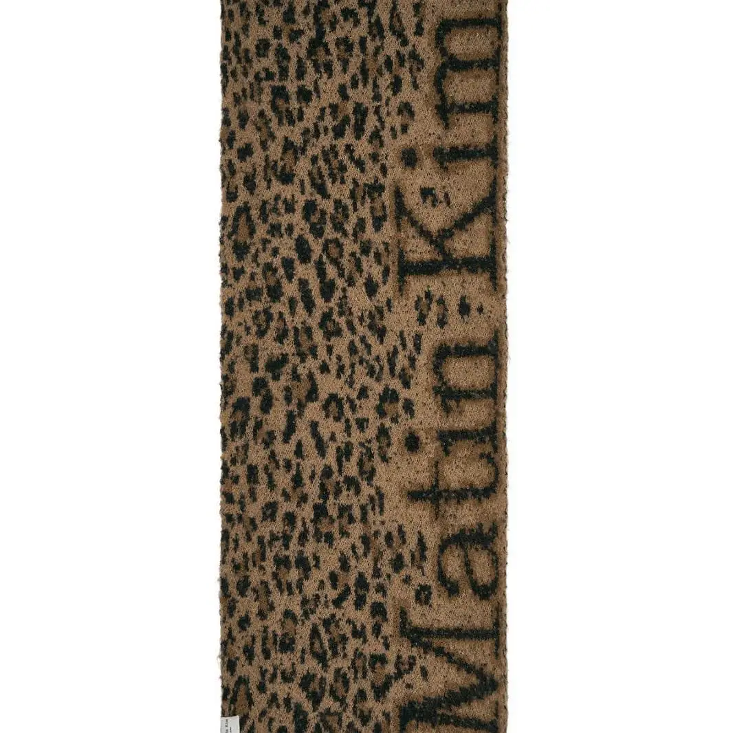 Matin Kim Leopard Muffler Long Knit Scarf Animal Print Winter Warm Unisex 2026