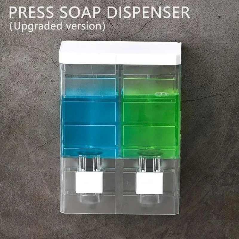 

Непробивающий ручной дозатор мыла, настенный подвесной бесследный дозатор для дезинфицирующей пасты, прозрачный дозатор мыла для ванной комнаты