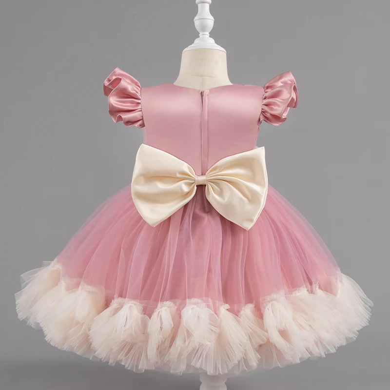Fashion Flower Girl Dresses Wedding Sleeveless Lace Mesh Little Girl Dresses Summer Children Girls' Princess Dress 1-9 Years