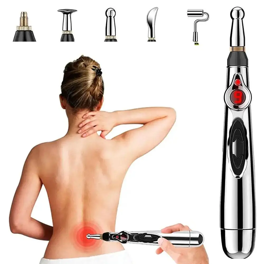 Electric Acupuncture Point Massage Pen Pain Relief Therapy Massager Body Head Leg Laser Neck Meridian Electronic Pen Energy J0B4