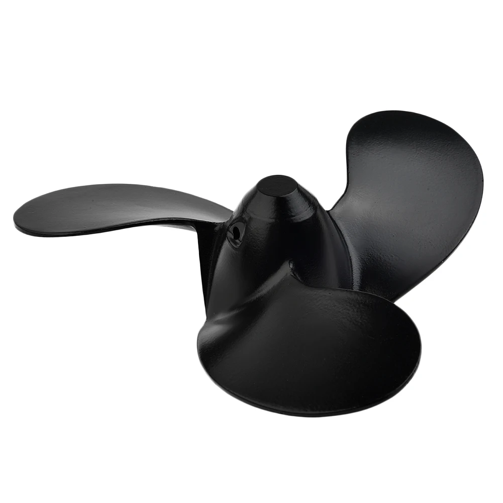 1 قطعة المروحة البحرية لعمود ناقل الحركة 2002 الأجزاء اليمنى الدورية 2.2-3.3HP 7.4x5.7 سبائك الألومنيوم أسود جديد