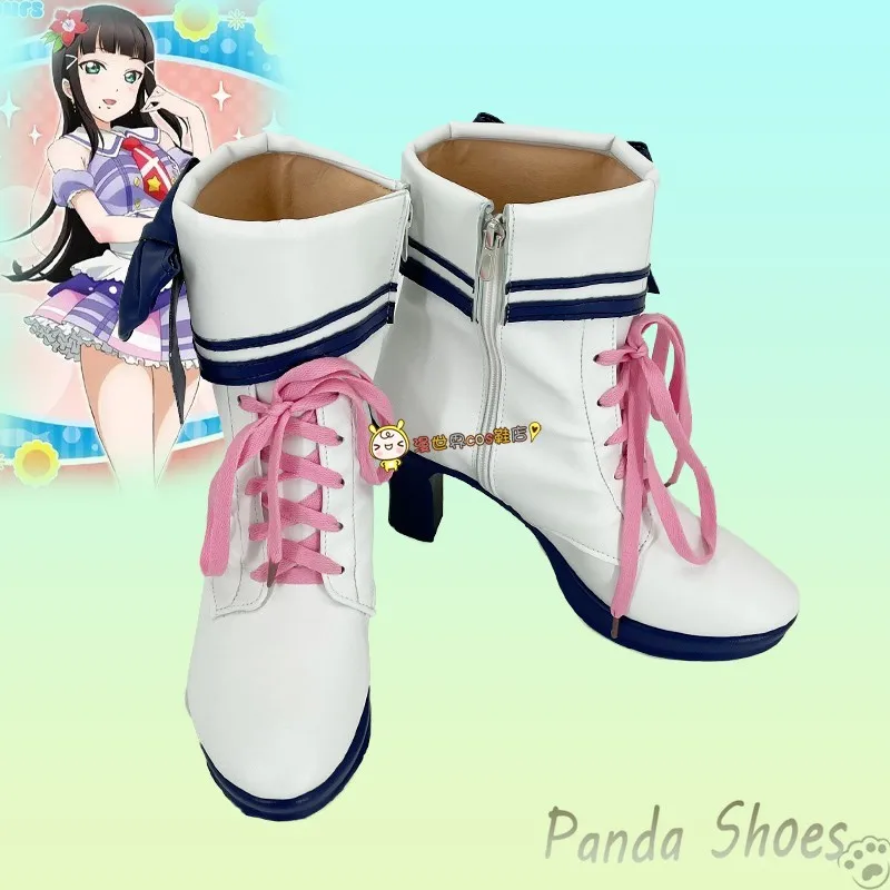 Lovelive Aqours Cosplay Shoes Anime Cos Boots Comic Takami Chika Sakurauchi Riko Cosplay Costume Prop Shoes for Con Halloween