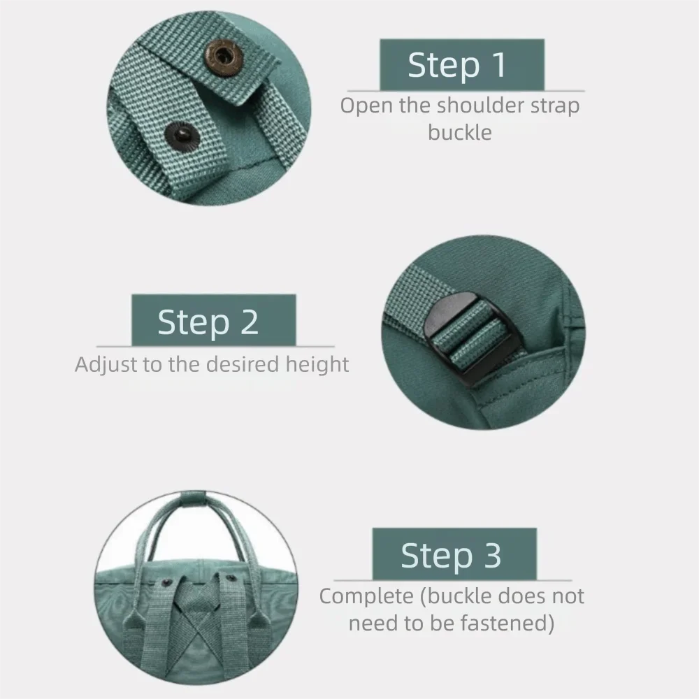 Zaino unisex in materiale di nylon Zaino da viaggio con fibbia superiore di grande capacità Zaino da alpinismo impermeabile dal design a tre usi