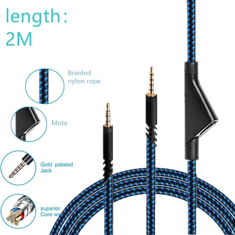 G6DD 3 pieds en ligne Mute avec fil câble commande volume fil pour A10 A10 A40 A40 conçu pour le jeu