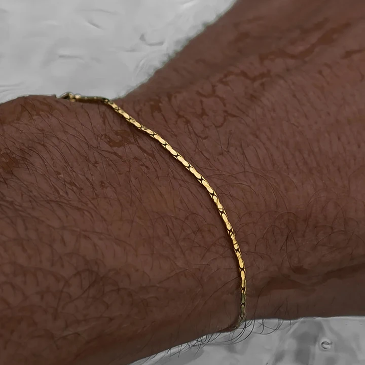 EMANCO Wire Chain Bracelet Fashion Trend New Personalized Men's White Gold Bracelet Non-Fading Color Wholesale Jewelry
