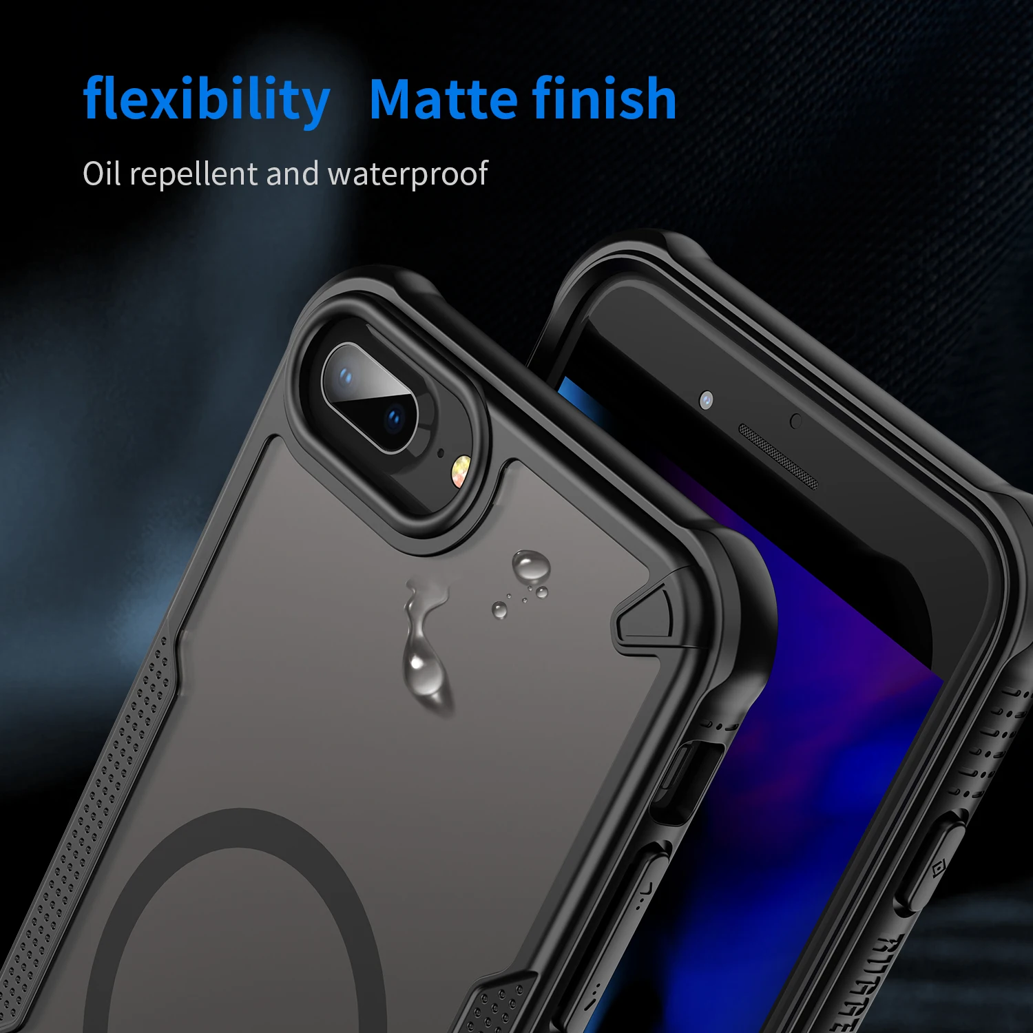 Magnetische, luxuriöse, matte, durchscheinende, stoßfeste Schutzhülle für iPhone SE3 SE2 6 7 8 Plus 7Plus 6S für Magsafe Wireless Charge Cover – Detail 9