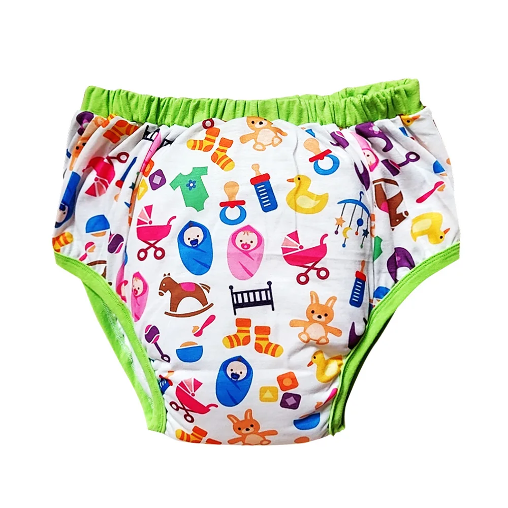 Rabbit Printed Adult Baby Diapers DDLG Reusable Training Pants Washablt Cloth Adult Diaper Nappy Aloth Underwear For Boy, Girl