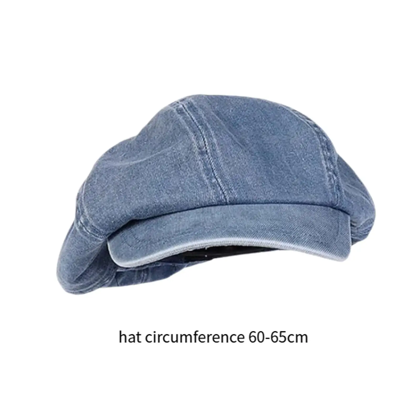 ผู้หญิง DENIM Beret หมวกคนขับรถแท็กซี่หมวกสไตล์วินเทจสไตล์สบายๆจิตรกรหมวก Beret หมวกสําหรับเดินทางขับรถช้อปปิ้ง