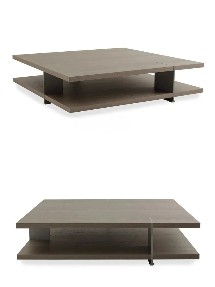 

Italian Minimalist Stone Plate Coffee Table Square Living Room Marble Creative Coffee Table