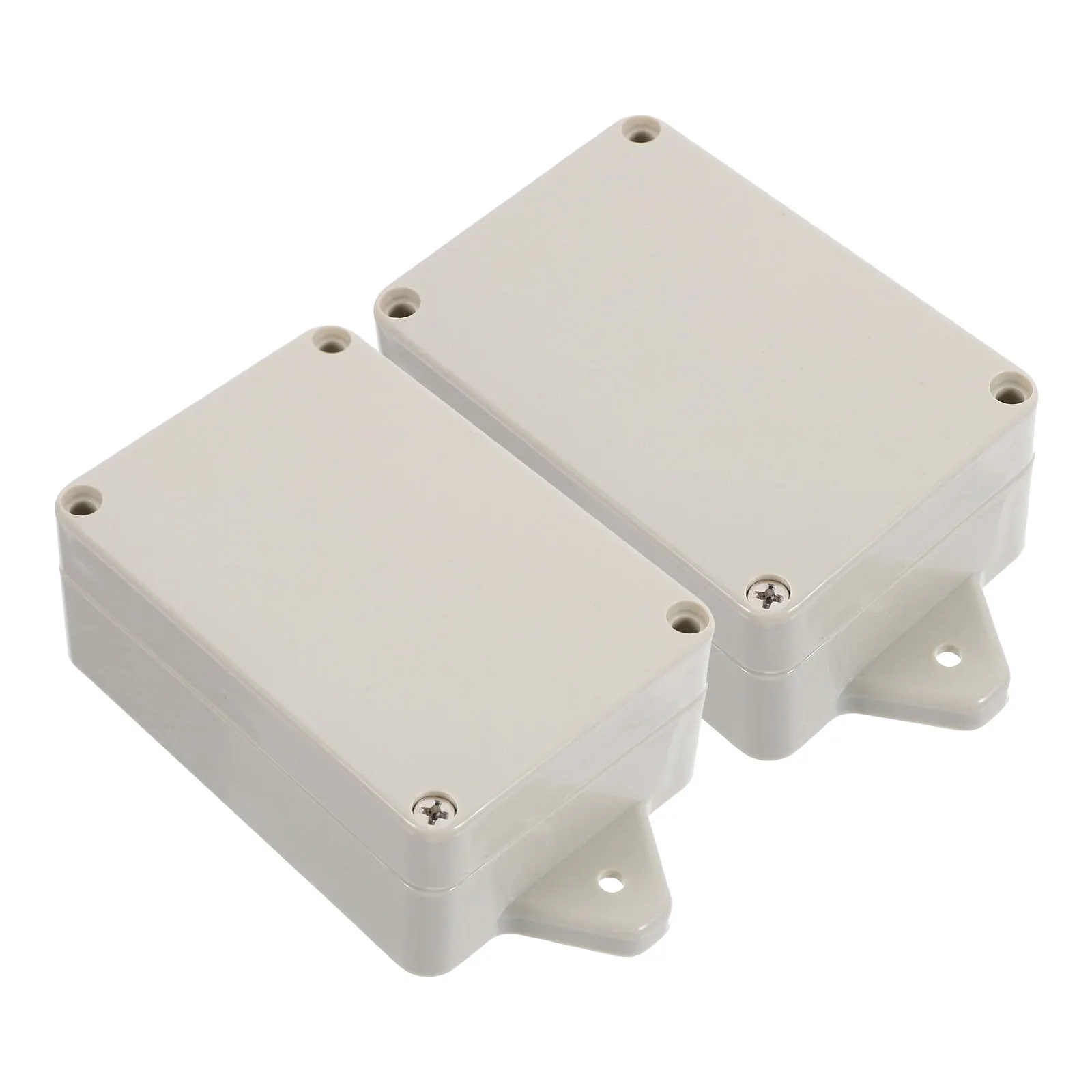 2Pcs Plastic Electrical Junction Box Waterproof Project Box for Electronics Engineering Easy Installation Maintenance Compact