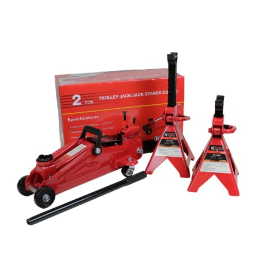 

63097A 2 Ton Automotive Trolley Floor Jack with Jack Stands for Garages Repair Shops and DIY 4 000 lbs. Ccity Hydraulic Lifting
