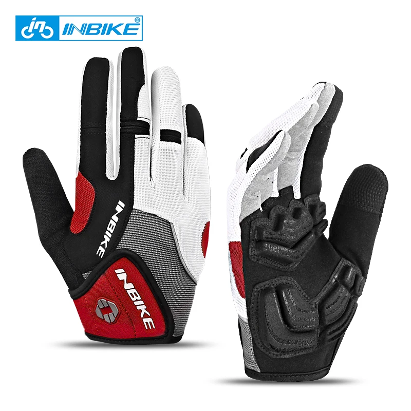 INBIKE-guantes de ciclismo para hombre y mujer, manoplas deportivas de dedo completo para pantalla táctil, accesorios para bicicleta de montaña y escalada