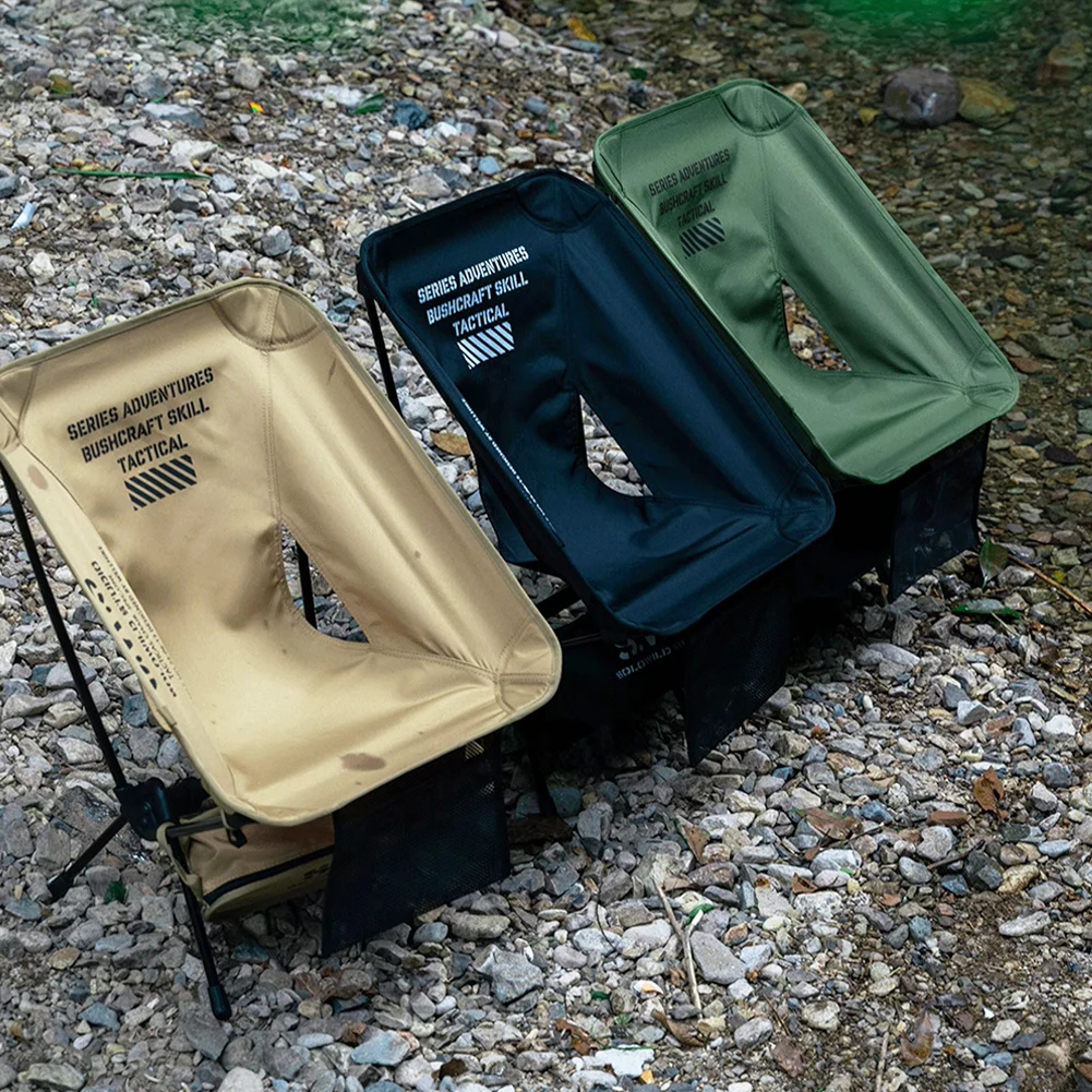 Detachable Outdoor Camping Chairs Folding Moon Chair Ultralight Travel Hiking Picnic Seat Portable Beach Fishing Relax Chair