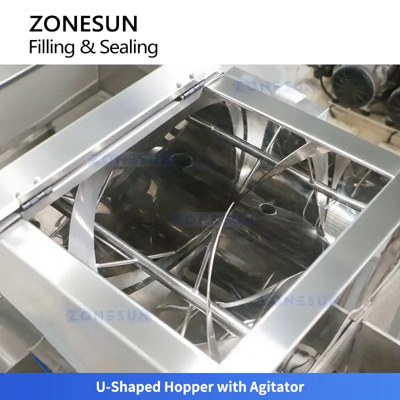 ZONESUN ZS-FS220U Automatic VFFS Liquid Paste Sachet Packing Machine Dual Pump Pouch Filling Sealing Machine for Syrup Cream Oil
