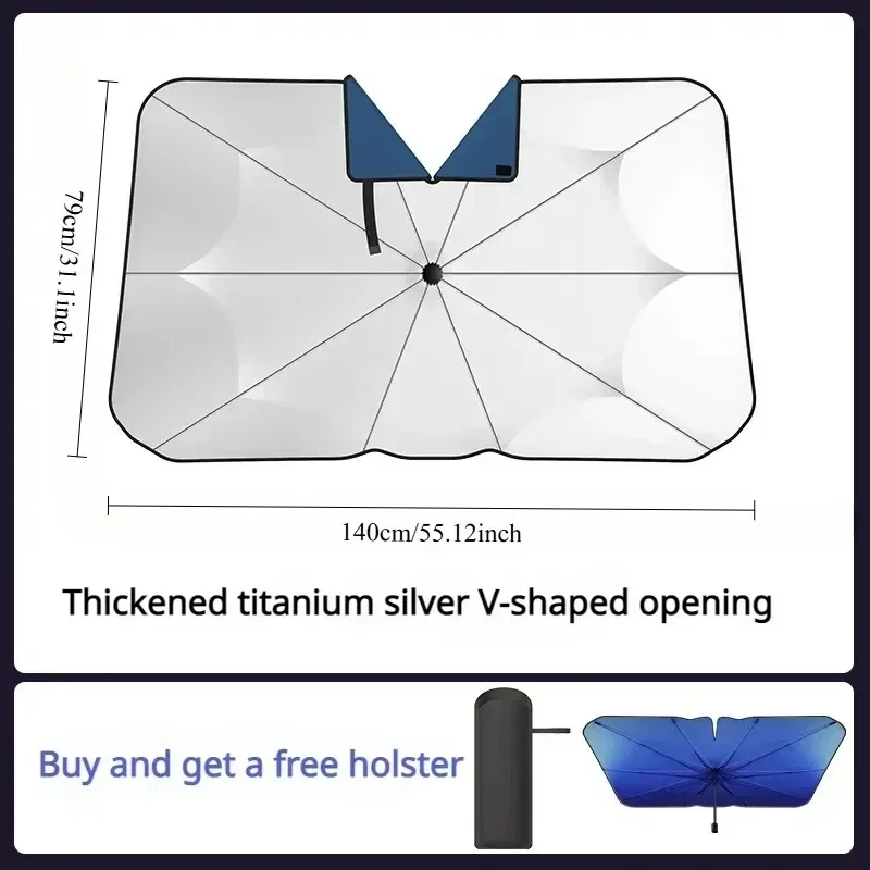 Car Sunshade Accessories Car Sunshade Car Sunshade Windshield Sunshade V-neck Car Windshield Car Protector