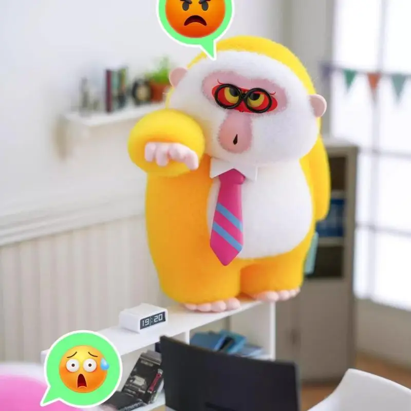 

Bobi Hello Hoho Worker Series Flocked Monkey Blind Box 8 Plus 1 Styles Trendy Play Merch Figurine Desk Decor For Toy Collectors