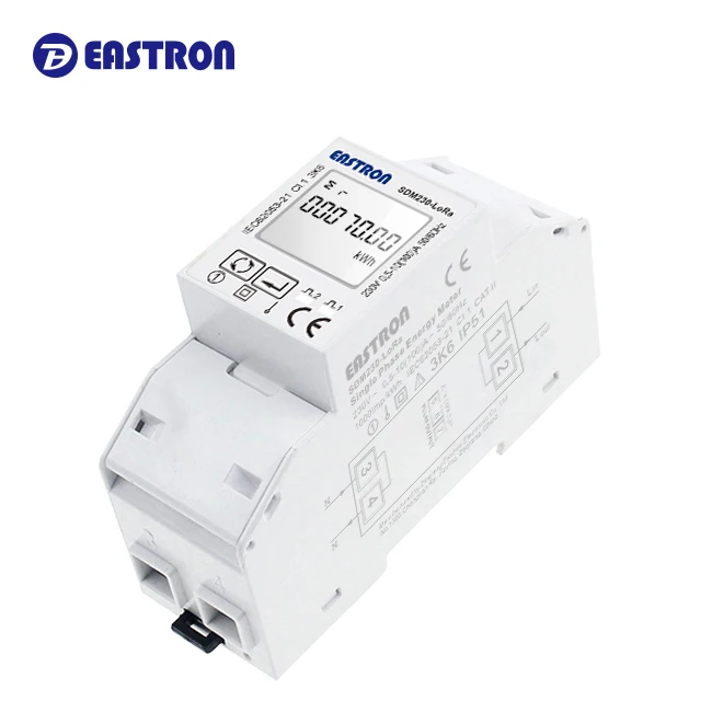 SDM230-LoRa مرحلة واحدة Din Rail نظام LoRa اللاسلكي LoraMesh مقياس الطاقة الذكي