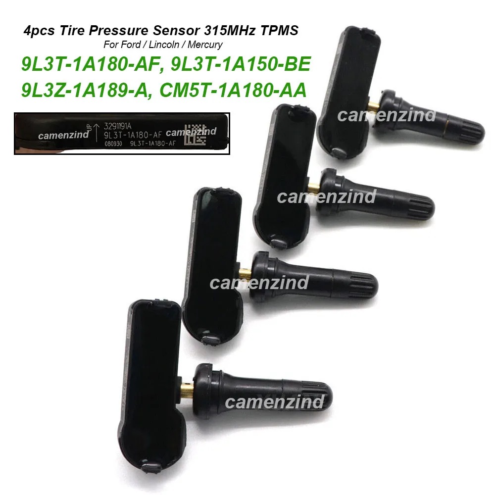 

4PCS Tire Pressure Sensor TPMS 9L3T-1A180-AF 9L3T-1A150-BE 9L3Z1A189A CM5T1A180AA 9L3T-1A180-BB For Lincoln MKC MKT MKS MKX MKZ