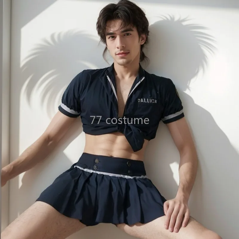 مجموعة الملابس الداخلية للرجال لعب الأدوار المثيرة للطلاب أزياء تنكرية للخادمة ملابس Femboy سيسي للملابس الداخلية المتقاطعة مقاس كبير