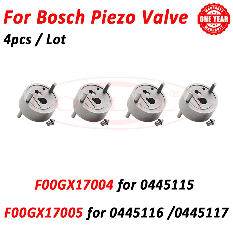 

4pcs Valve f00gx17004 Piezo Injector Control Valve f00gx17005 for Bosch 0445115 0445116 0445117