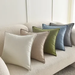 40x40/45x45/50x50/60x60/30x50cm Throw Pillow Cover Jacquard Cushion Cover Solid Colour Pillowcase Sofa Bedside Couch Home Decor