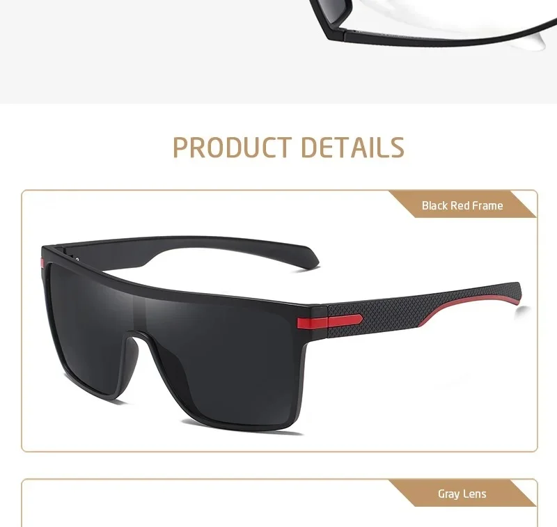 CRIXALIS Mode Polarisierte Sonnenbrille Für Männer Platz Übergroßen Anti Glare Fahrer Spiegel Sonnenbrille Frauen UV400 Brille Männlich – Detail 12