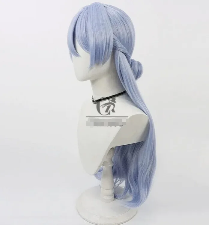 Honkai Star Rail Robin Cosplay Wigs 80cm Women Long Light Blue Synthetic Hair