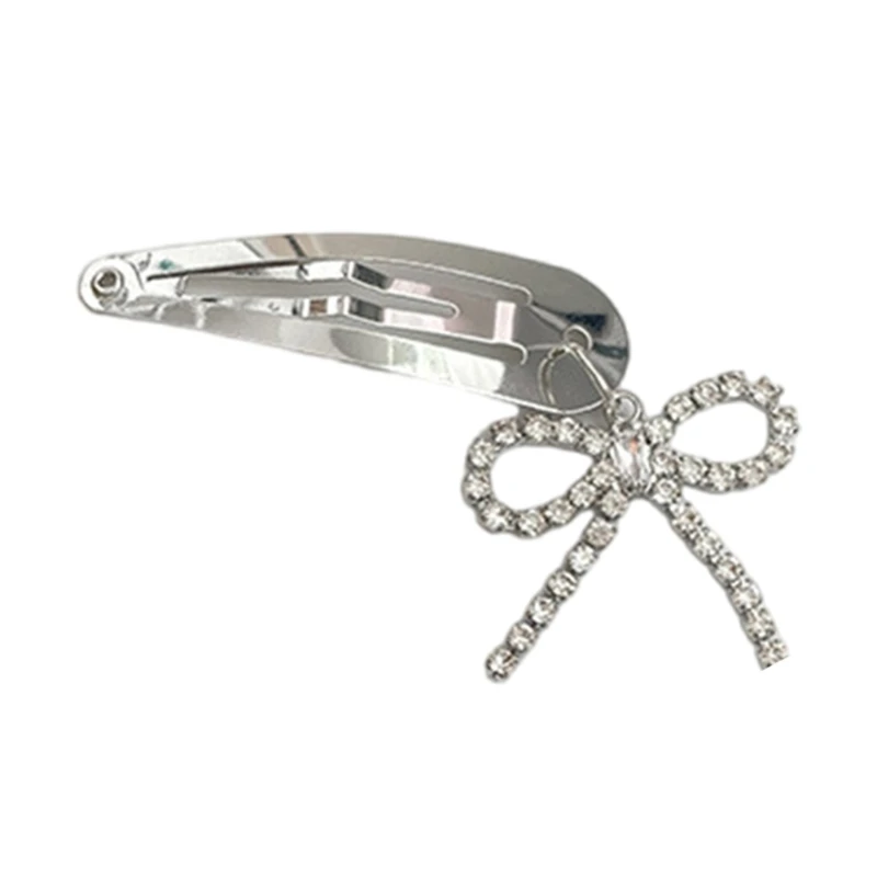 1 st/2 stks Parel Strik Hanger Haar Clip Zomer Lente Metallic Hoofddeksels voor Meisje Foto Winkelen Reizen Haarspeld