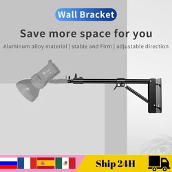 170cm 135cm Heavy Wall Mount Boom Arm Projector Bracket for Photography Studio Softbox Video Strobe Ring Lights