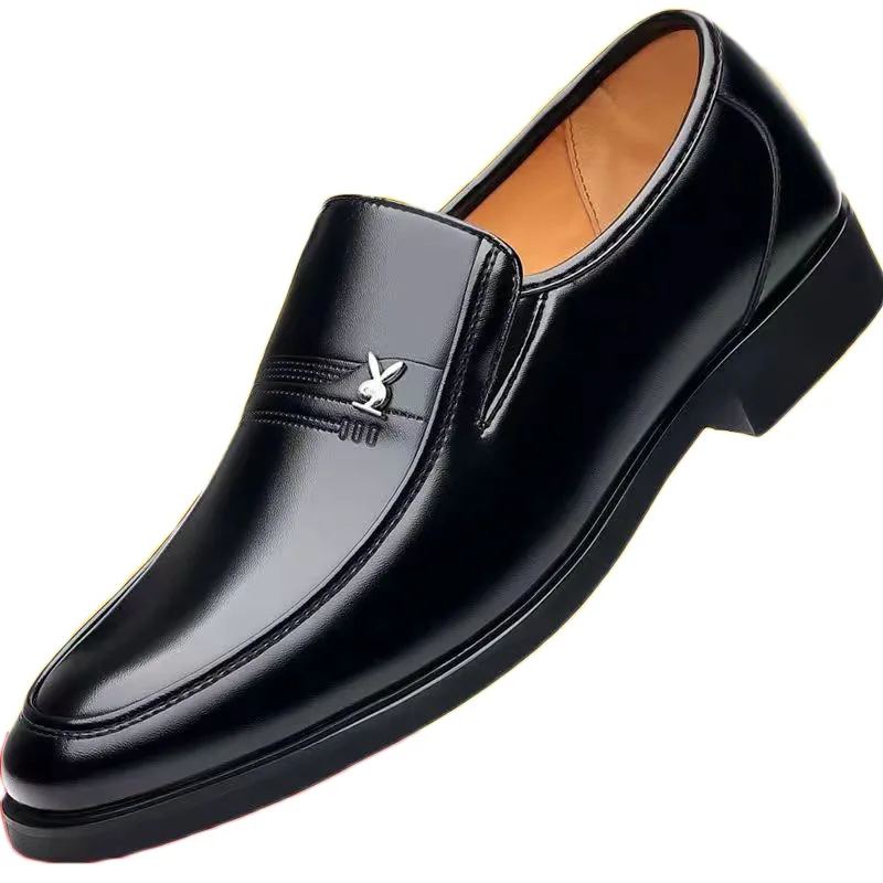Leather Men Dress Shoes Luxury Brand 2025 Men's Loafers Formal Moccasins Breathable Slip on Black Driving Shoes Plus Size 38-45
