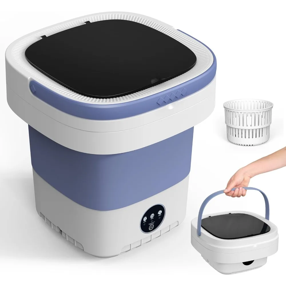 Lavadora Portátil, Mini Lavadora de 12L | Lavadora Pequeña, Actualizada, Lavadora Portátil con Centrifugado, 3 Modos de Limpieza Profunda