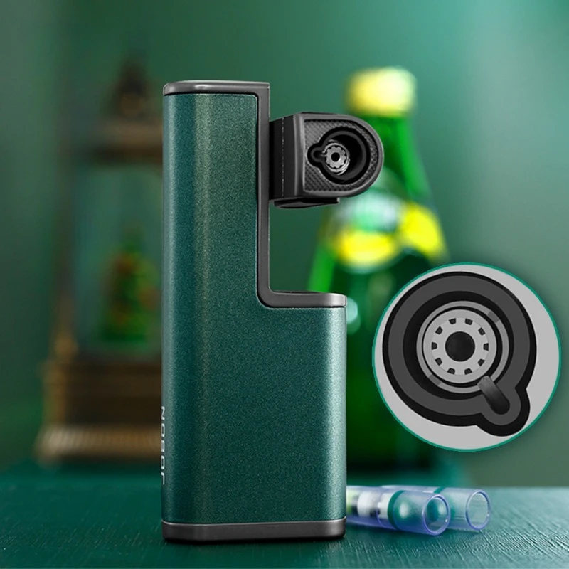 JOBON New Rotatable Nozzle Direct Impact Windproof Cigar Lighter, Cigar Specific Windproof Inflatable Lighter, Cigar Accessories