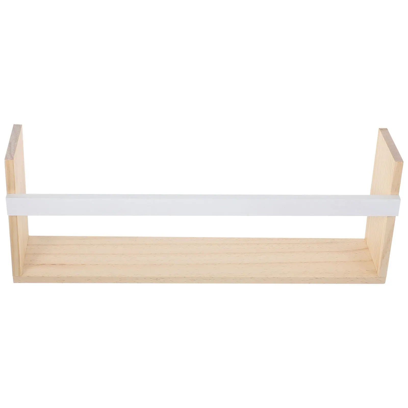 

Wooden Wall Floating Shelf Wear-Resistant Wall-Mounted Shelf for Bathroom Living Room Book Storage Photo Frame Display Rack