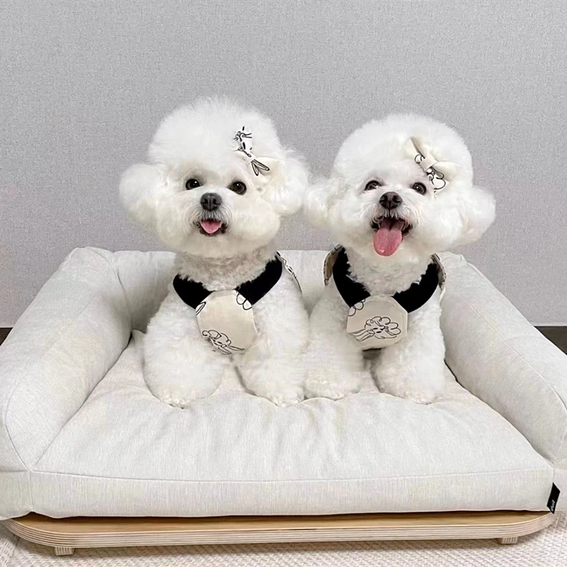 

Thin Pet Carrier Pants Teddy Bichon Summer Clothes Pomeranian Yorkshire Cartoon Bodysuit Small Dogs Four Legged Pants