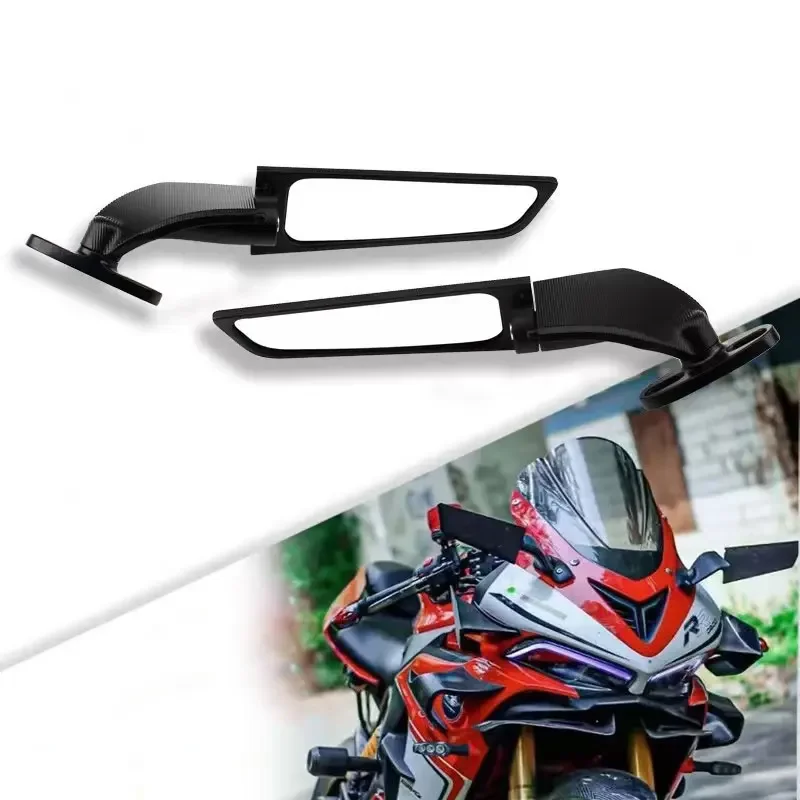 

For Kawasaki Ninja 400 Ninja636 650 300 250 ZX6R ZX-6R Motorcycle Side Mirrors Winglets Wind Wing Adjustable Rotating Rearview