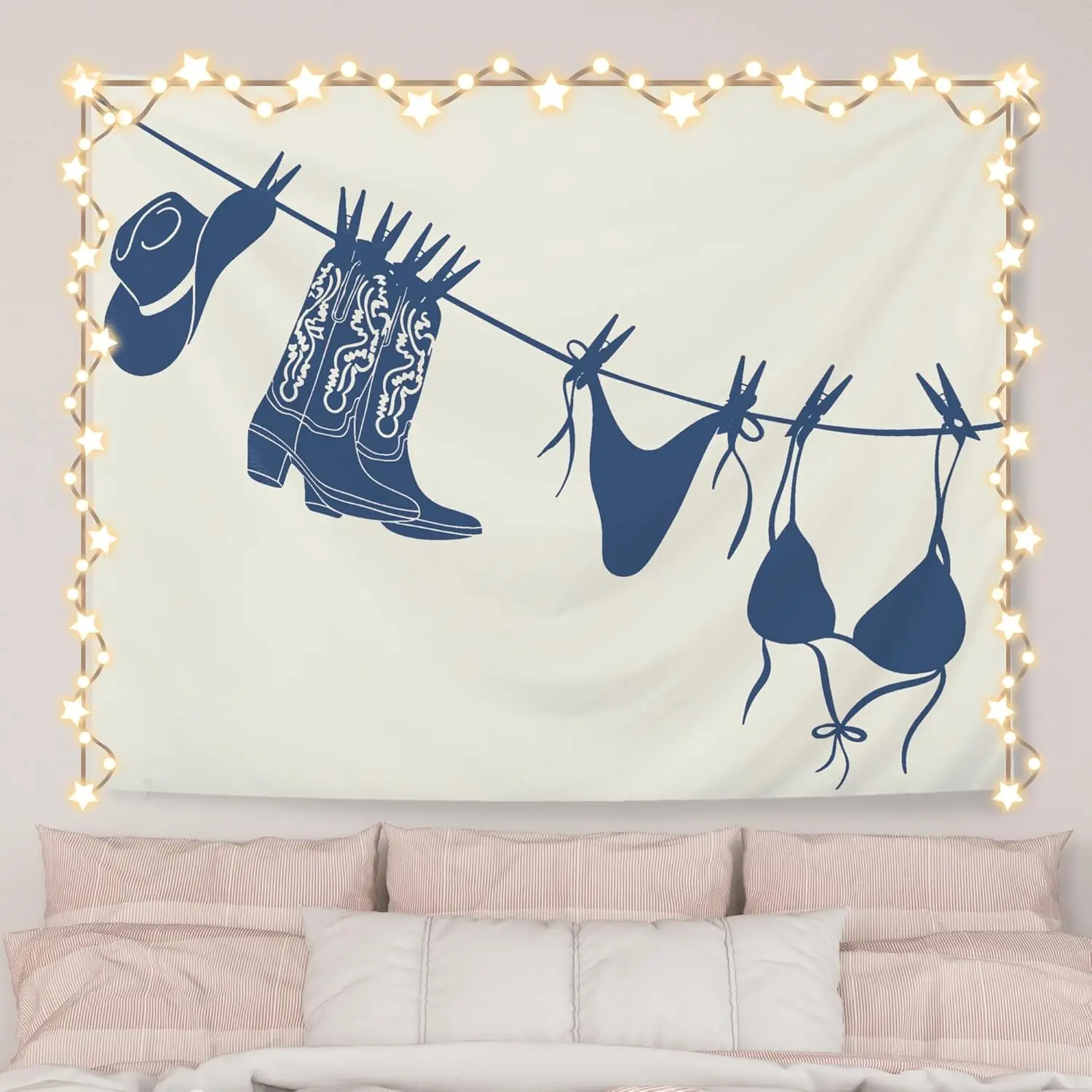 

AQYIP Coquette Pink Bow Seashell Пляжный гобелен в консервативном стиле, настенный гобелен, декоративный гобелен «Встречай меня на пляже», розовый прибрежный гвоздь