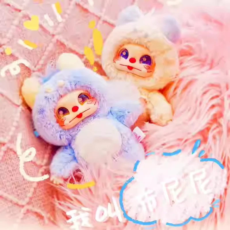 جديد حقيقي ثلاثة باو بونيني ندفة الثلج الجليد أفخم صندوق أعمى سلسلة أفخم الدمى قلادة لطيف على ظهره الفتيات مفاجأة هدايا عيد الميلاد