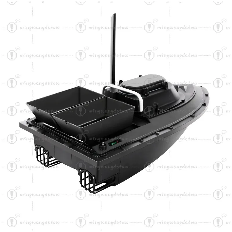Powerful 300M Remote Control Bait Boat, Dual Tanks, 90Min Runtime, 5200mAh, LED Lights, 2.4G RC for Efficient Fishing