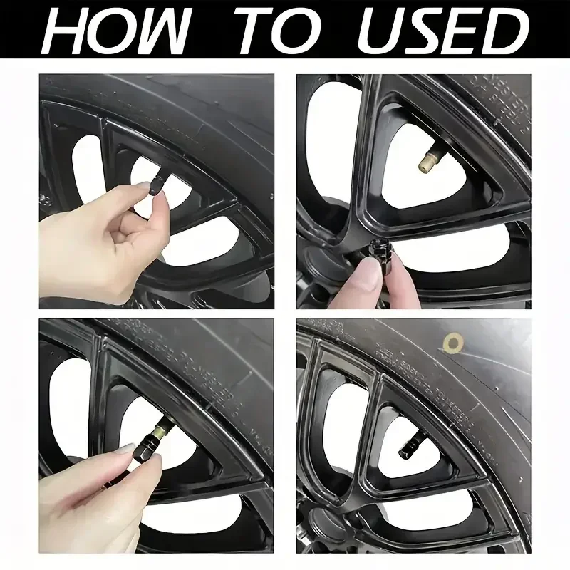 أغطية صمام إطار من الألومنيوم سدادات حافة ، غطاء ساق الصمام ، حلمة الدراجة النارية ، 4 ، سدادات حافة السيارة