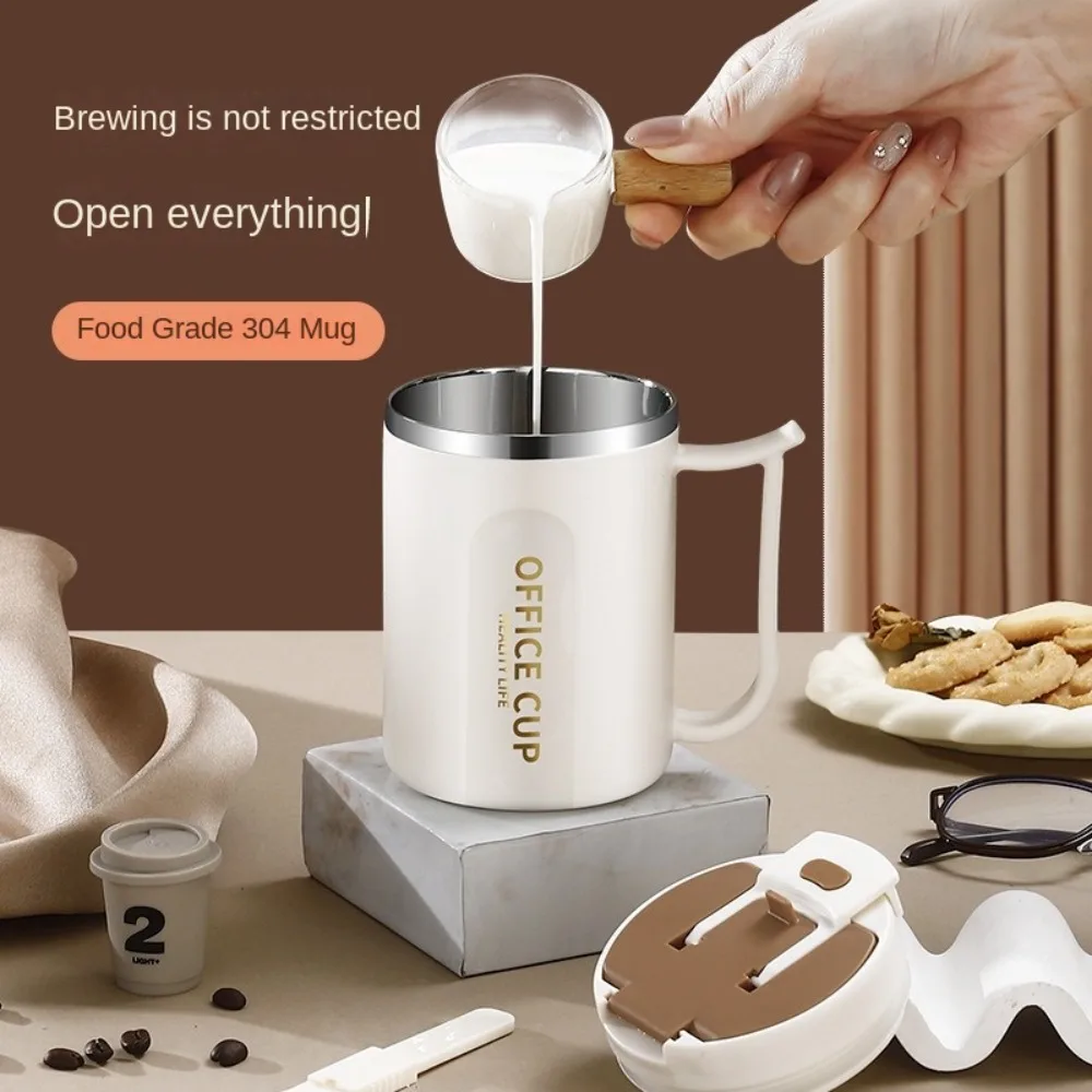 

Fashion 500ml Thermal Mug Heat-resistant With Straw Insulated Coffee Cup Large Capacity Leak-Proof Milk Tea Cup Kitchen