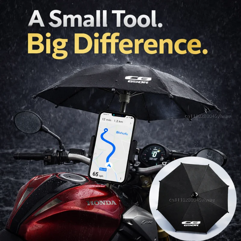 

Держатель для телефона и зонта для мотоцикла HONDA CB650R, водонепроницаемый, с защитой от солнца и бликов, крепление на руль для GPS-навигатора