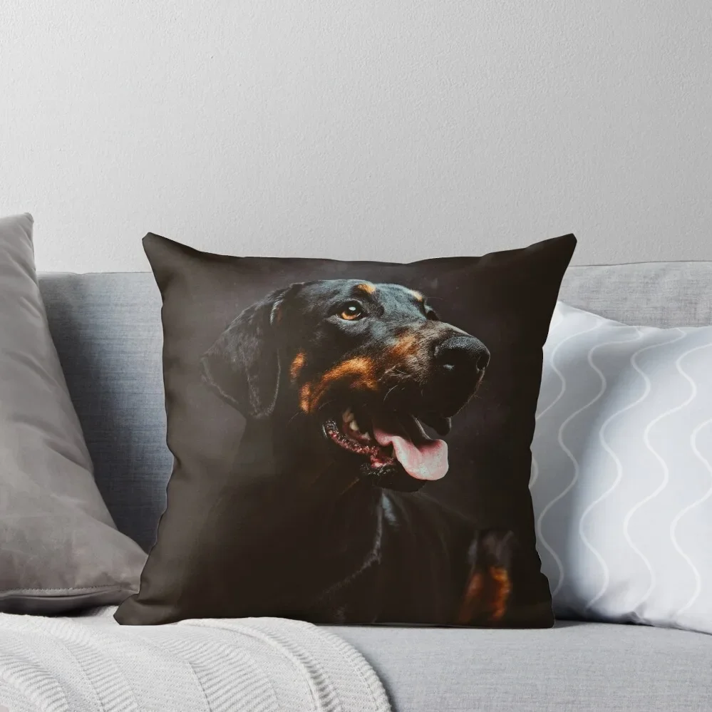 Dobermann Luna Throw Pillow Elastic Cover For Sofa christmas decorations for home 2025 pillow